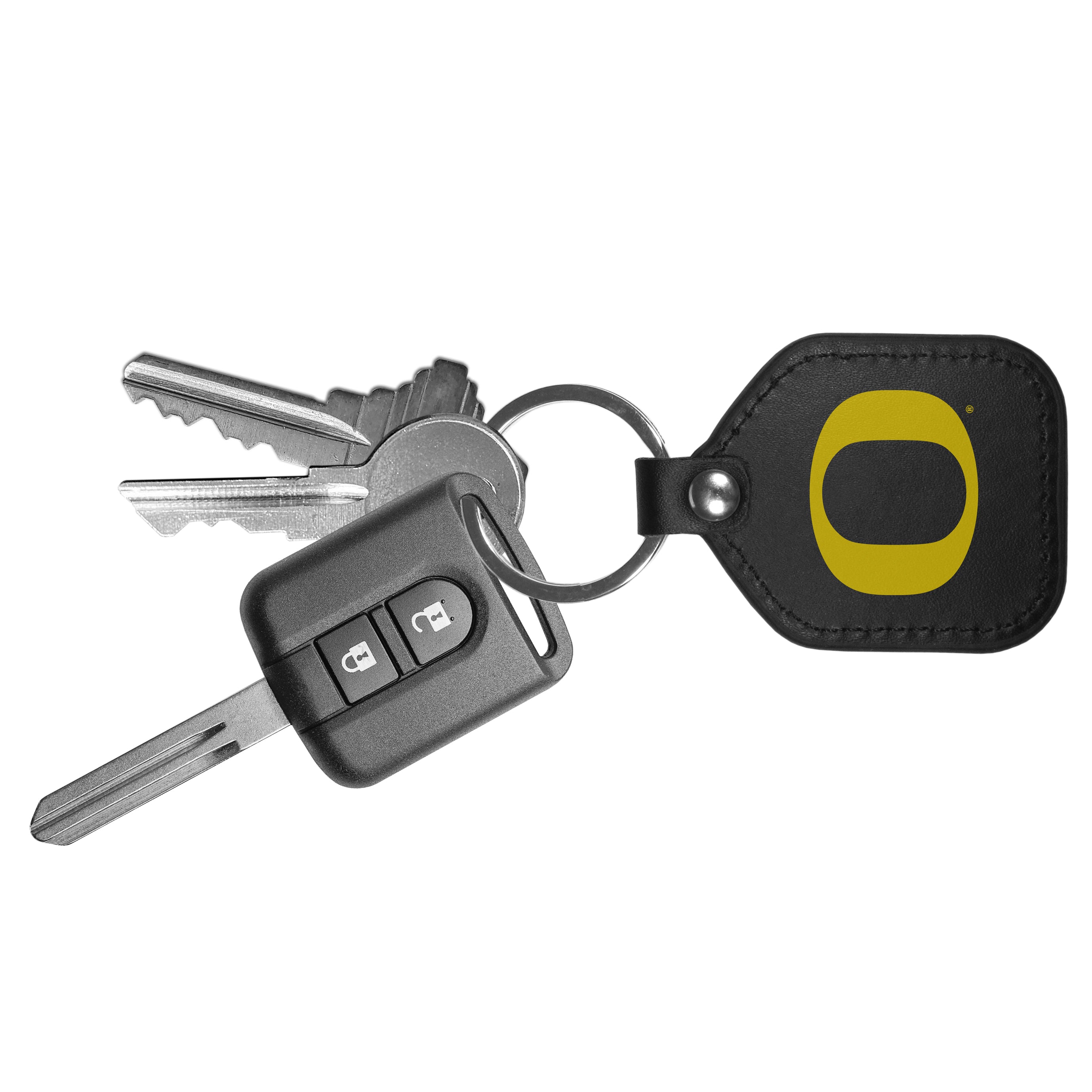Oregon Ducks Leather Square Key Chains